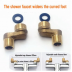 2 Pcs Solid Brass Bathtub Shower Faucet Adjustable Swing Arm